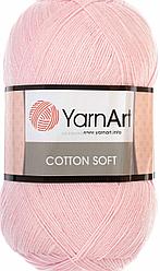 Пряжа YarnArt Cotton Soft цвет 74 светло-розовый