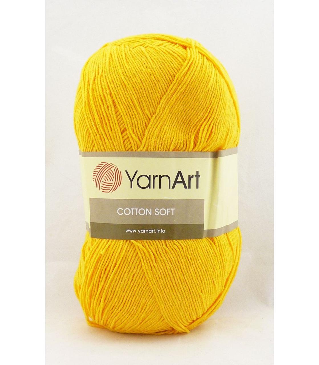 Пряжа YarnArt Cotton Soft цвет 35 жёлтый