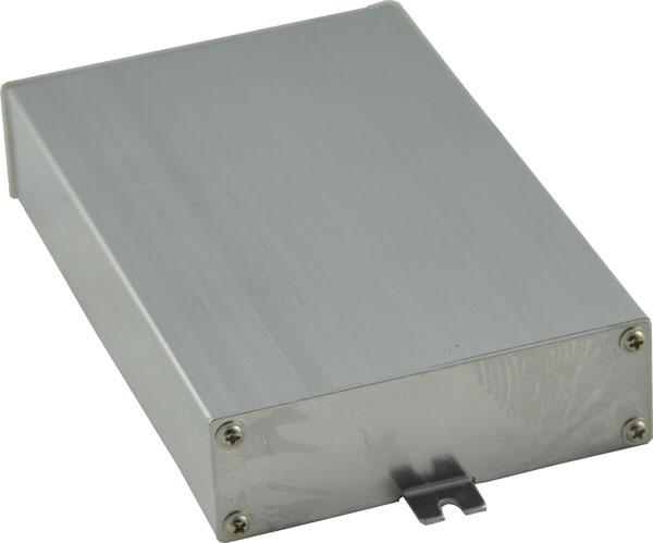 Корпус для электроники алюминевый 17-37B (100мм), 104x33мм, с фланцами,серый, корпус, SANHE