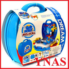 Детский игровой набор доктора арт. 8355 "Юный доктор врач", детский игрушечный набор в чемодане
