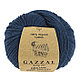 Пряжа Газзал Органик Беби Коттон (Organic Baby Cotton) цвет 437 тёмно-синий, фото 3