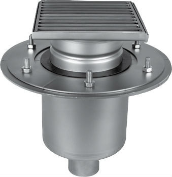 Трап из нержавеющей стали MINI с квадратной решеткой ATT Inox Drain Wm150/50V2