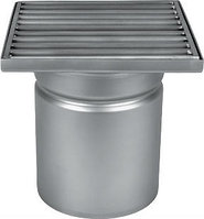 Трап из нержавеющей стали MINI с квадратной решеткой ATT Inox Drain Wm150/110V1