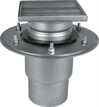 Трап из нержавеющей стали MINI с квадратной решеткой ATT Inox Drain Wm150/110V2