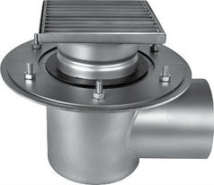 Трап из нержавеющей стали MINI с квадратной решеткой ATT Inox Drain Wm150/110H2