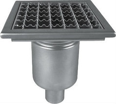 Трап из нержавеющей стали MINI с квадратной решеткой ATT Inox Drain Wm200/50V1