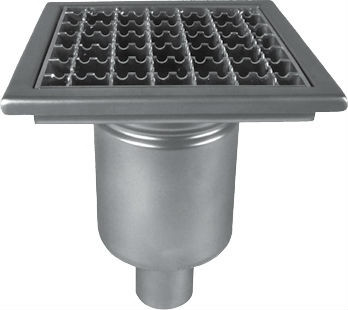 Трап из нержавеющей стали MINI с квадратной решеткой ATT Inox Drain Wm200/50V1 - фото 1 - id-p117294883