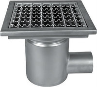 Трап MINI из нержавеющей стали с квадратной решеткой ATT Inox Drain Wm200/50H1