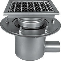 Трап MINI из нержавеющей стали с квадратной решеткой ATT Inox Drain Wm200/50H2