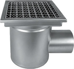 Трап из нержавеющей стали MINI с квадратной решеткой ATT Inox Drain Wm200/110H1