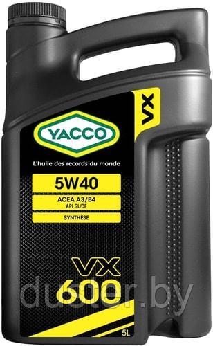 Моторное масло YACCO 5W40 VX 600 5 л (Франция)