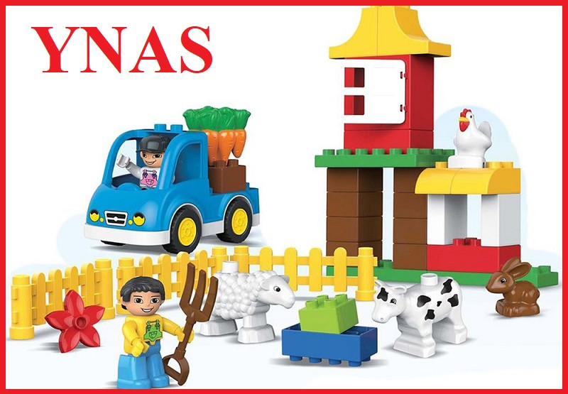 Детский конструктор с крупными деталями арт. 188-133 Счастливая ферма аналог Lego Лего Дупло Duplo для малышей