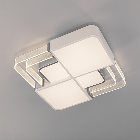 Потолочный светодиодный светильник с пультом управления 90182/1 белый/серебро Target Eurosvet, фото 2