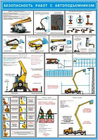 ПЛАКАТ ПО Охране труда "Безопасность работ с автоподъемником" №16г р-р 50*70 см на ПВХ