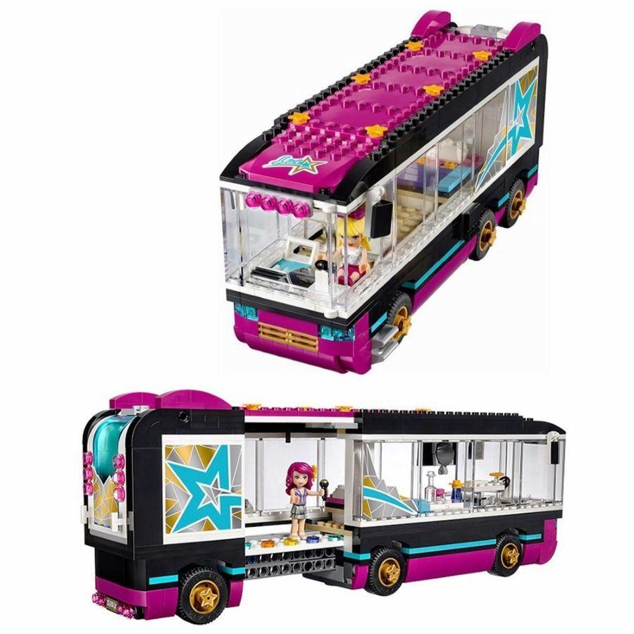 Детский конструктор для девочек BELA арт. 10407 "Автобусный тур поп-звезды"  АНАЛОГ LEGO FRIENDS 41106