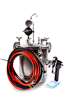 Красконагнетательный бак на 10 литров с краскопультом и комплектом шлангов (R8312)