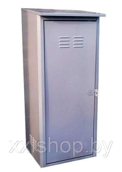 Шкаф для газового баллона 1х50л (серый) - фото 1 - id-p117357382