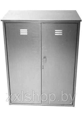 Шкаф для баллонов с газом 2х50л (серый), фото 2