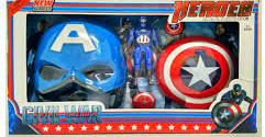 Набор капитан америка щит маска и фигурка WL3030 Capitan America Avengers - фото 3 - id-p117374856