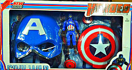 Набор капитан америка щит маска и фигурка WL3030  Capitan America Avengers