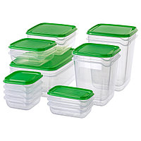 ПРУТА Набор контейнеров, 17 шт., прозрачный, зеленый. икеа, фото 1
