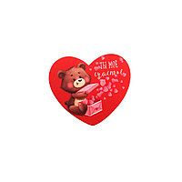 Открытка-валентинка "Ты моё счастье" медвежонок (Китай, 71х61мм)
