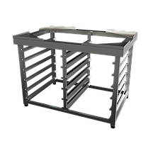 Подставка под пароконвектомат, 2 ряда направяющих, нерж. сталь