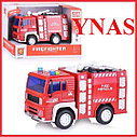 Детская игрушечная грузовая машинка арт. WY551B Пожарная (световые и звуковые эффекты), фото 4