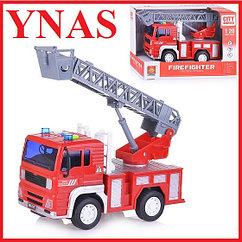 Детская игрушечная грузовая машинка арт. WY551B Пожарная (световые и звуковые эффекты)