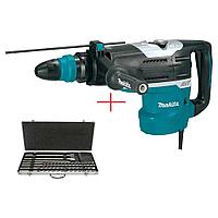 Перфоратор MAKITA HR 5202 C в чем. + Набор буров SDS-MAX 2 шт. MAKITA (P-52869) (1510 Вт, 19.7 Дж, 2 реж., патрон SDS-MAX, вес 10.9 кг)