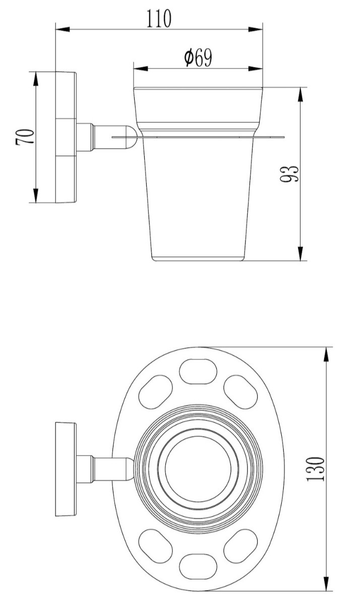 Стакан с держателем зубных щеток Ledeme L1906-1 - фото 2 - id-p117420319