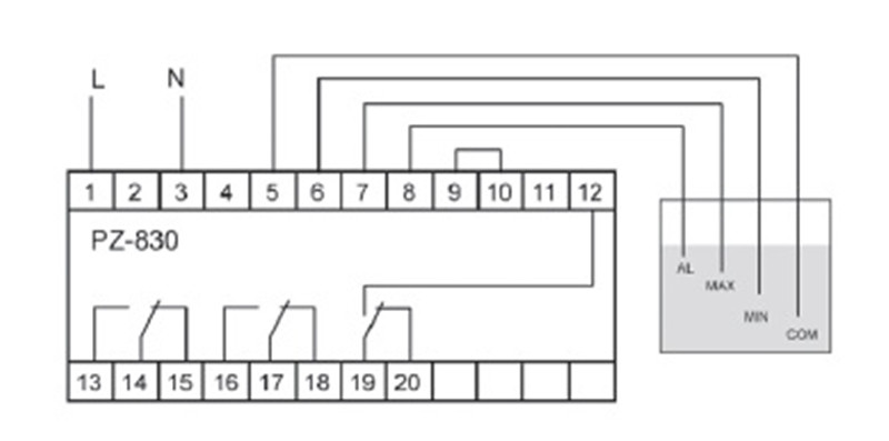 PZ-830 Реле уровня жидкости автомат контроля - фото 2 - id-p115733435