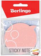 Стикеры фигурные Berlingo Диалог 70х70 мм., розовый, неон, 50 листов