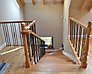 Деревянная лестница с кованым ограждением, фото 8