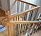 Деревянная лестница с кованым ограждением, фото 9