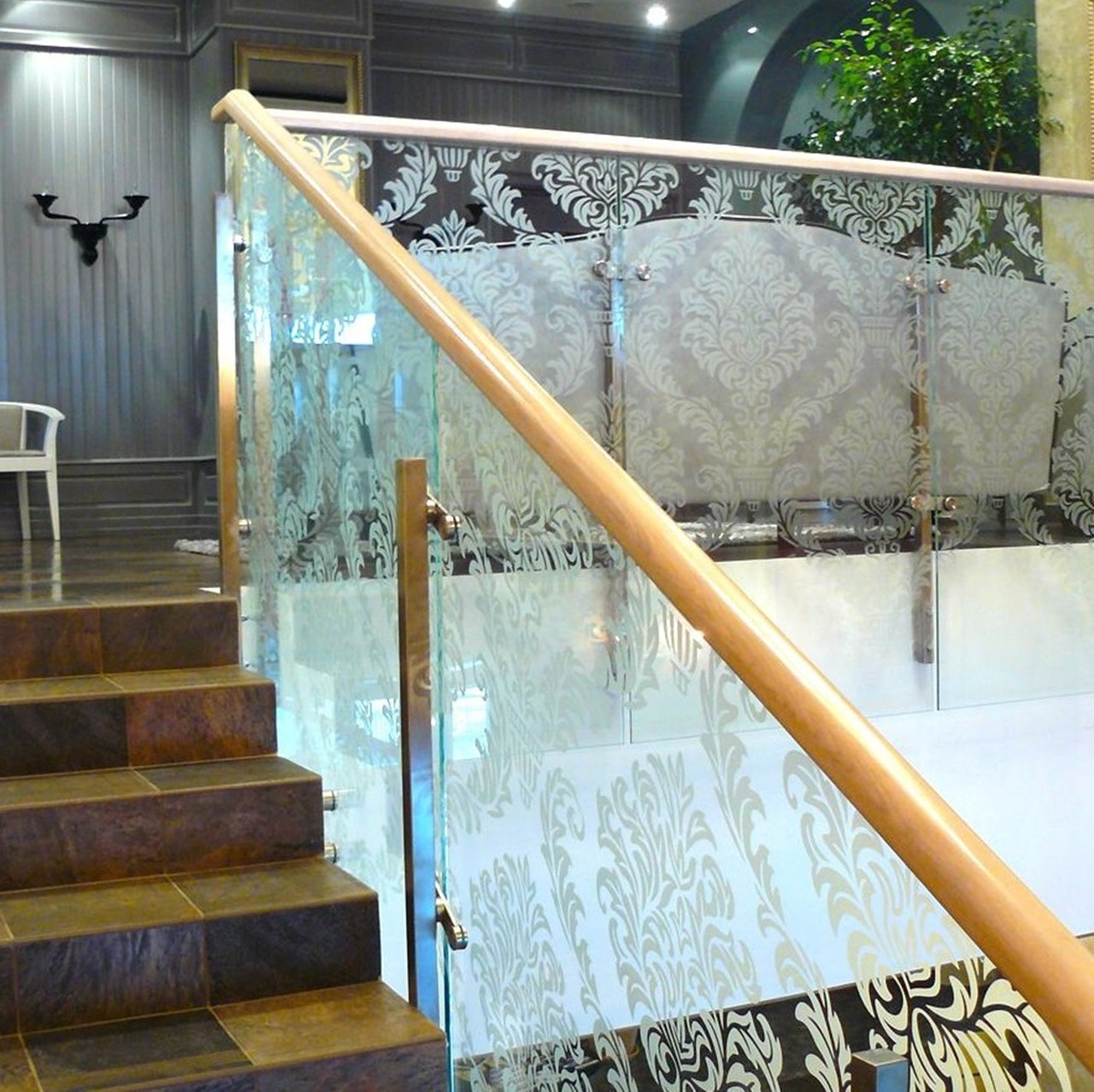 Ограждение для лестниц из стекла и нержавеющей стали - фото 4 - id-p117461101