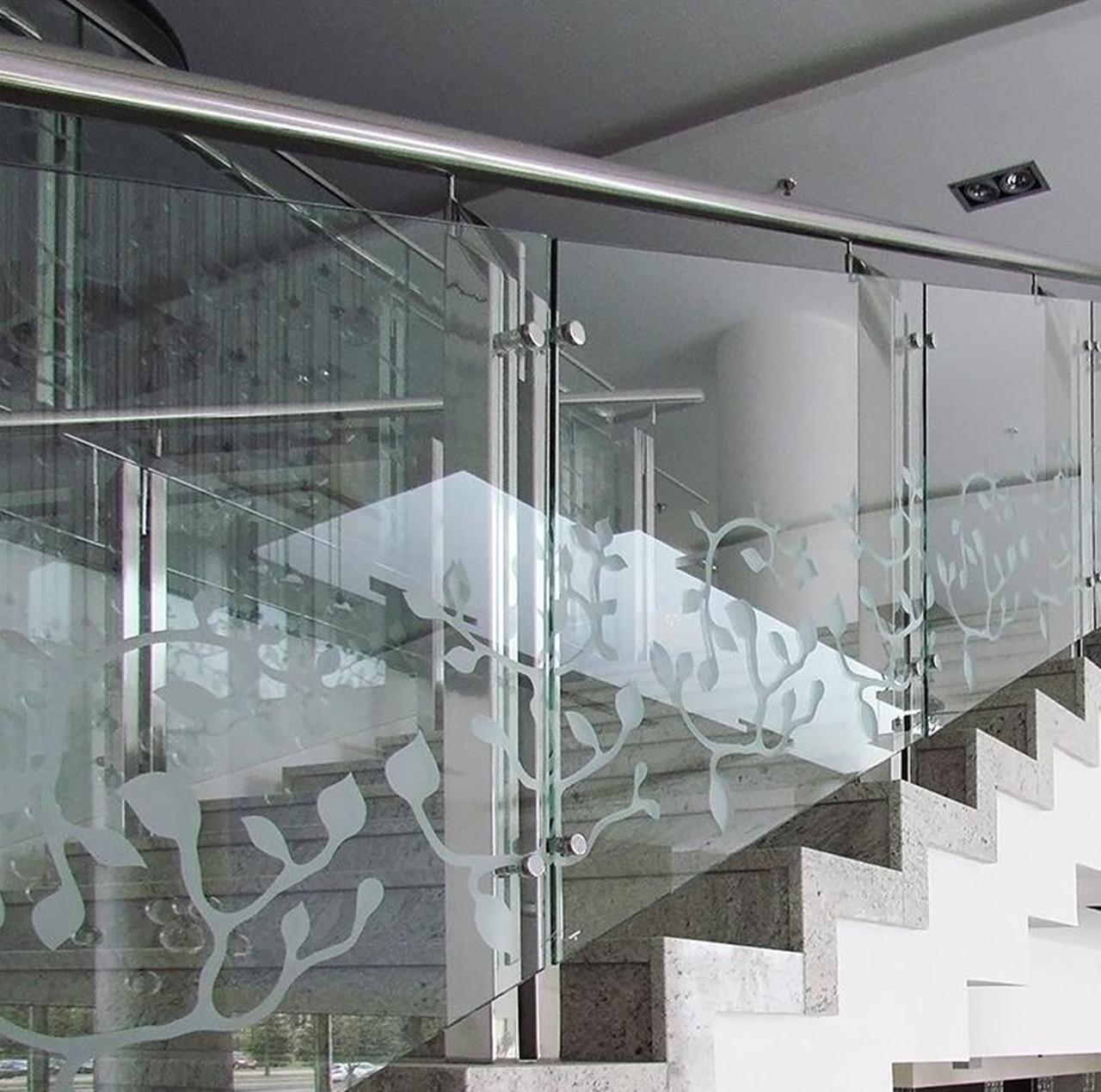 Ограждение для лестниц из стекла и нержавеющей стали - фото 10 - id-p117461101