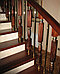 Лестницы деревянные с ограждением из стекла, фото 6