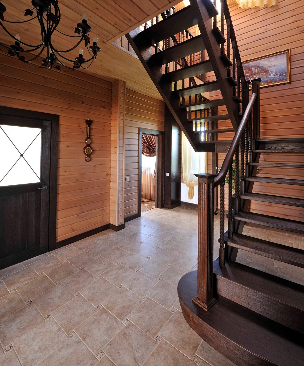 Лестница в деревянный дом на заказ - фото 3 - id-p117461171