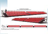 Трибуна с откидными сидениями для закрытых помещений  с пожаробезопасными сидениями, фото 9