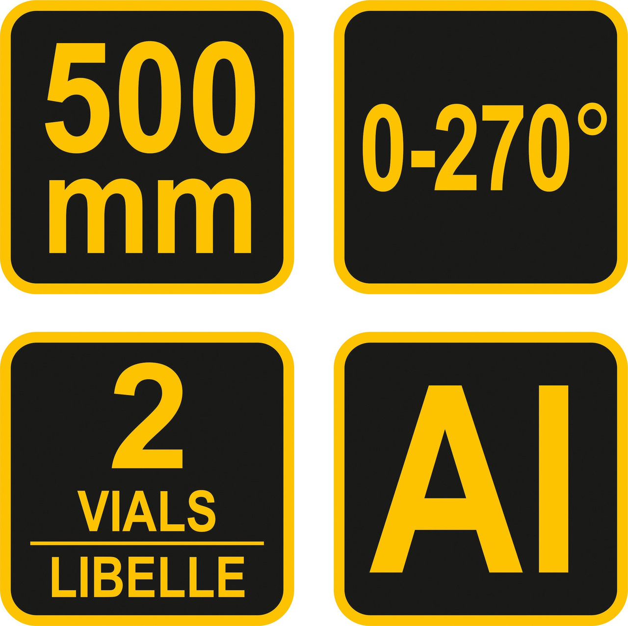 Механический строительный угломер 500мм AL "Vorel" 18790 - фото 6 - id-p117465451