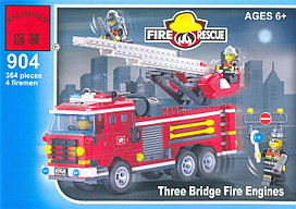 Конструктор BRICK ENLIGHTEN / БРИК серии "Противопожарная служба / Fire Rescue" мод. 904 "Пожарная машина МЧС 