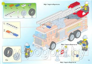 Конструктор BRICK ENLIGHTEN / БРИК серии "Противопожарная служба / Fire Rescue" мод. 904 "Пожарная машина МЧС - фото 4 - id-p7118187