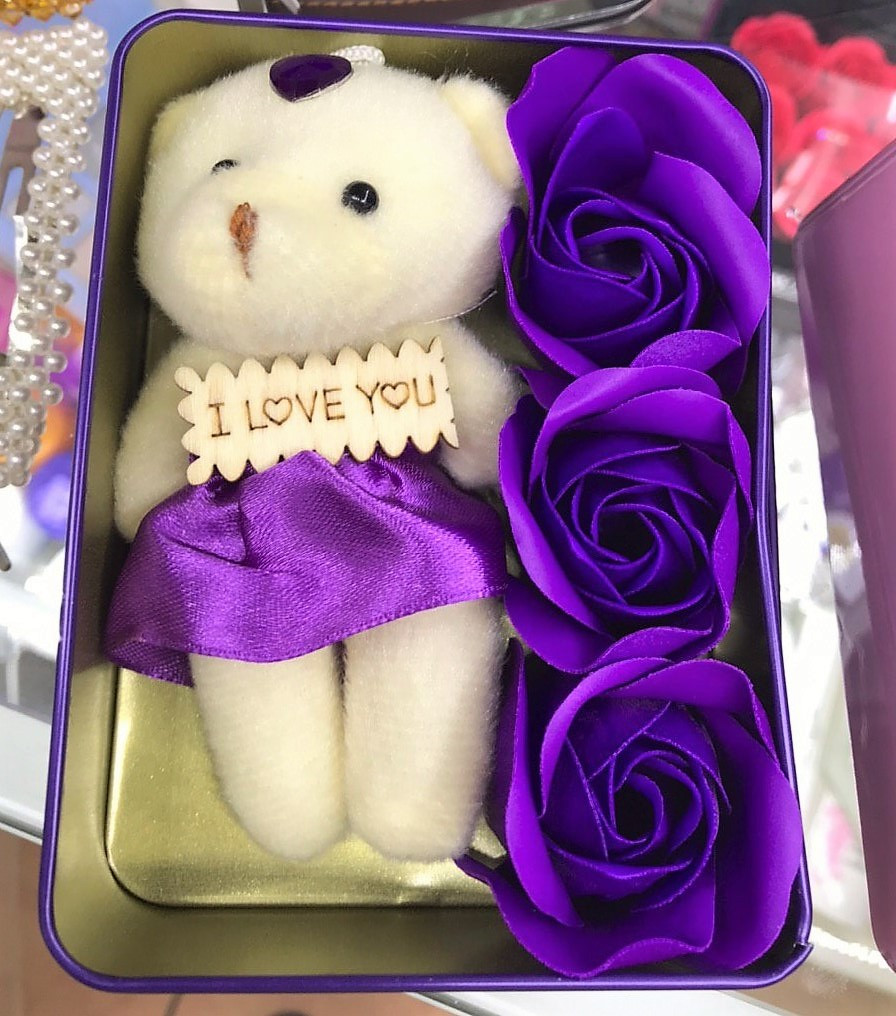 Подарочный набор мыло Роза в ассортименте + Мишка - фото 3 - id-p93029013