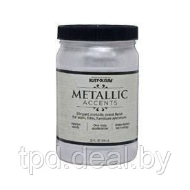 Декоративная краска Metallic Accentsns (с эффектом насыщенного металлика ) цвет Белый жемчуг - фото 1 - id-p51420767