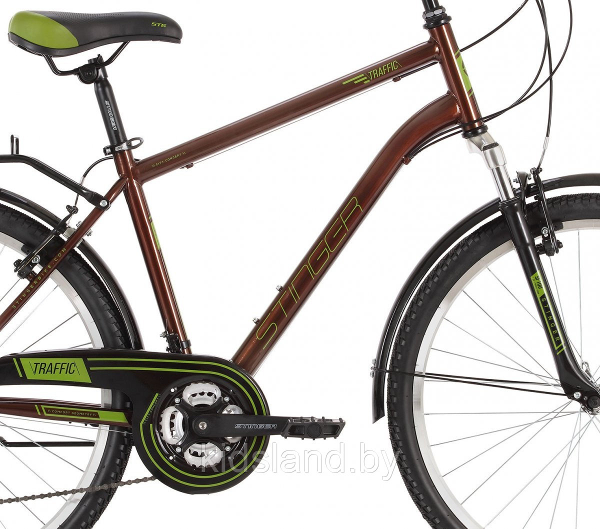 Велосипед Stinger Traffic V 26" (коричневый) - фото 4 - id-p117294009