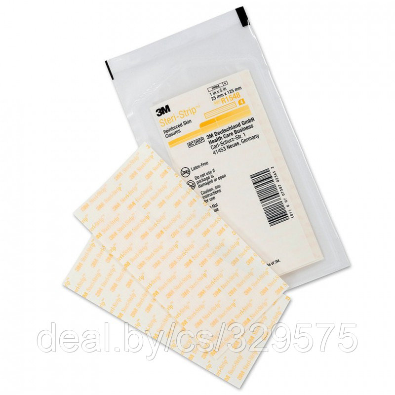 Полоска пластырная усиленная Steri-strip 25 mm x 125 mm (4 полосок)