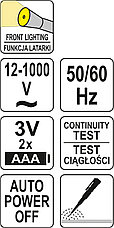 Тестер индуктивного напряжения бесконтактный "Yato" YT-28313, фото 3