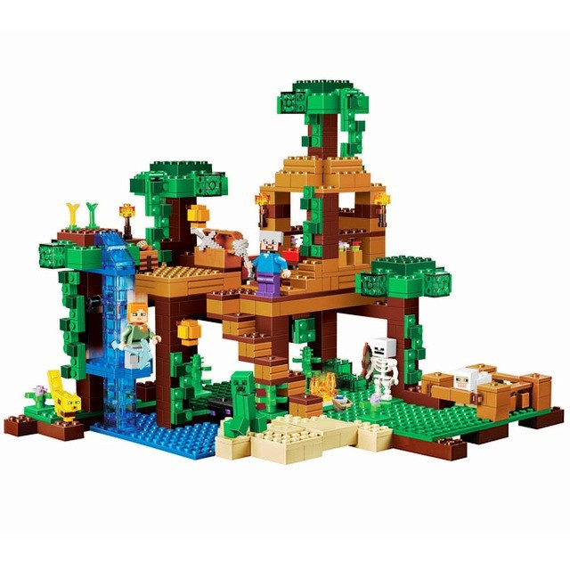 Детский конструктор Bela My World 718 дет арт. 10471 "Домик на дереве в джунглях", аналог LEGO Minecraft 21125 - фото 3 - id-p91111908