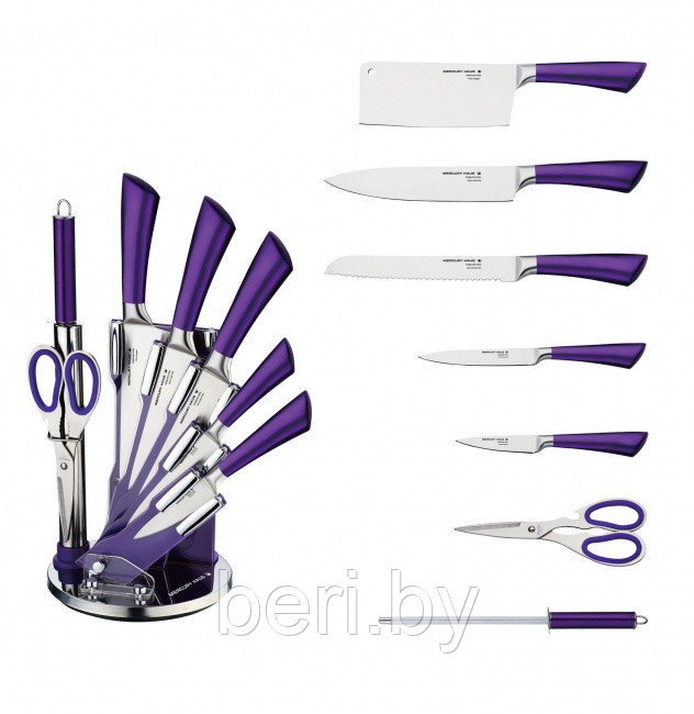 MC-6153, MC-6154, MC-6155 Набор ножей на подставке MercuryHaus, 8 предметов - фото 2 - id-p117507025